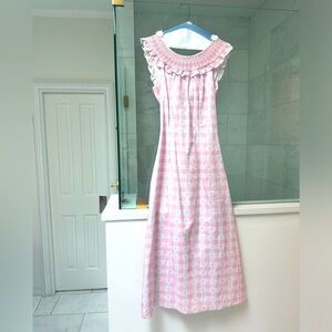 LoveShackFancy Pink Ruffle Maxi Dress